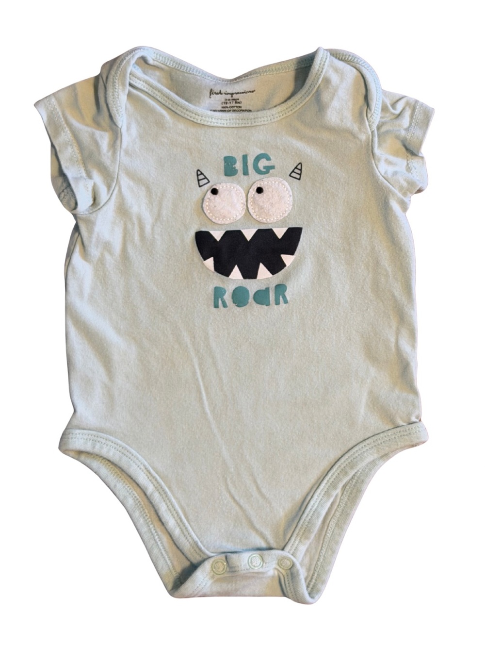 First Impressions Light Blue Monster 'Big Roar' One-Piece